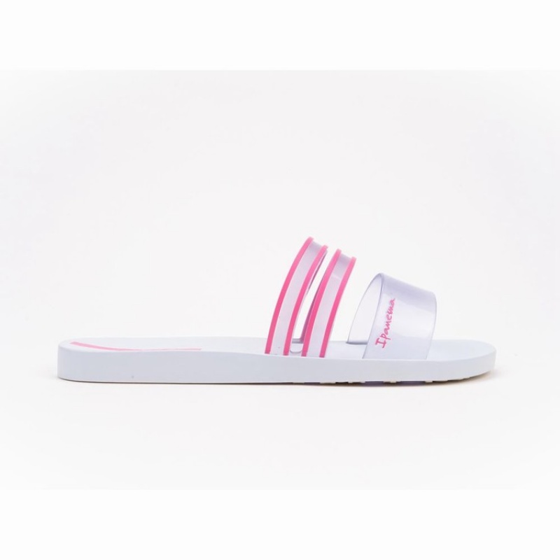 White / Pink Women's Ipanema Ziggy Sandals | GWIFTK-654