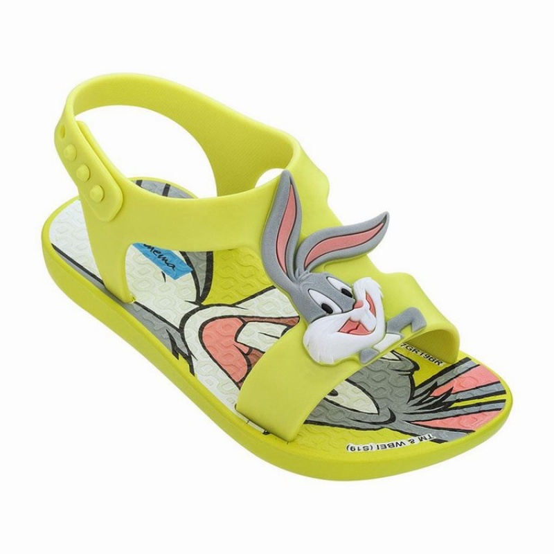 Yellow Baby Ipanema Looney Tunes Sandals | HSODFP-629