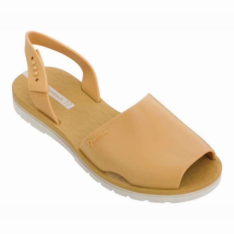 Yellow / Beige Women's Ipanema Barcelona Sandals | ATVKCU-357