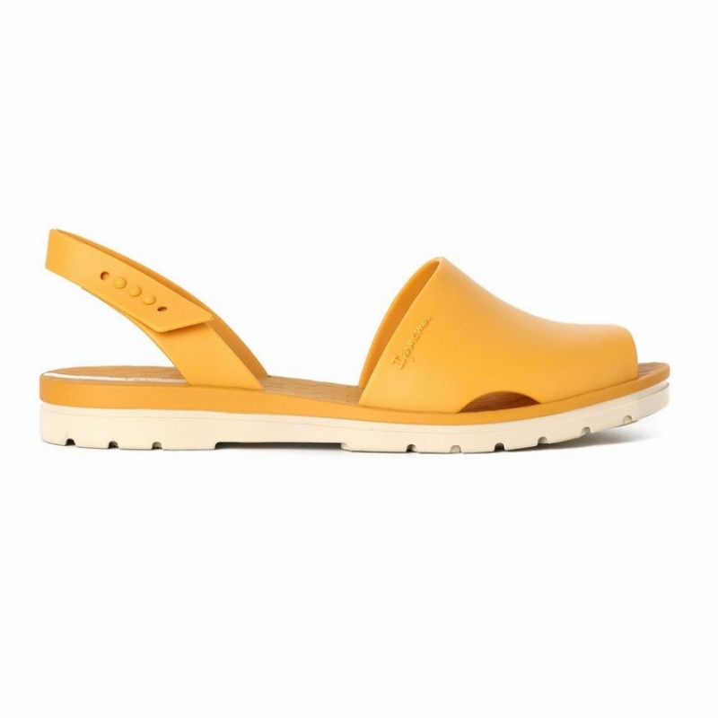 Yellow / Beige Women's Ipanema Barcelona Sandals | ATVKCU-357