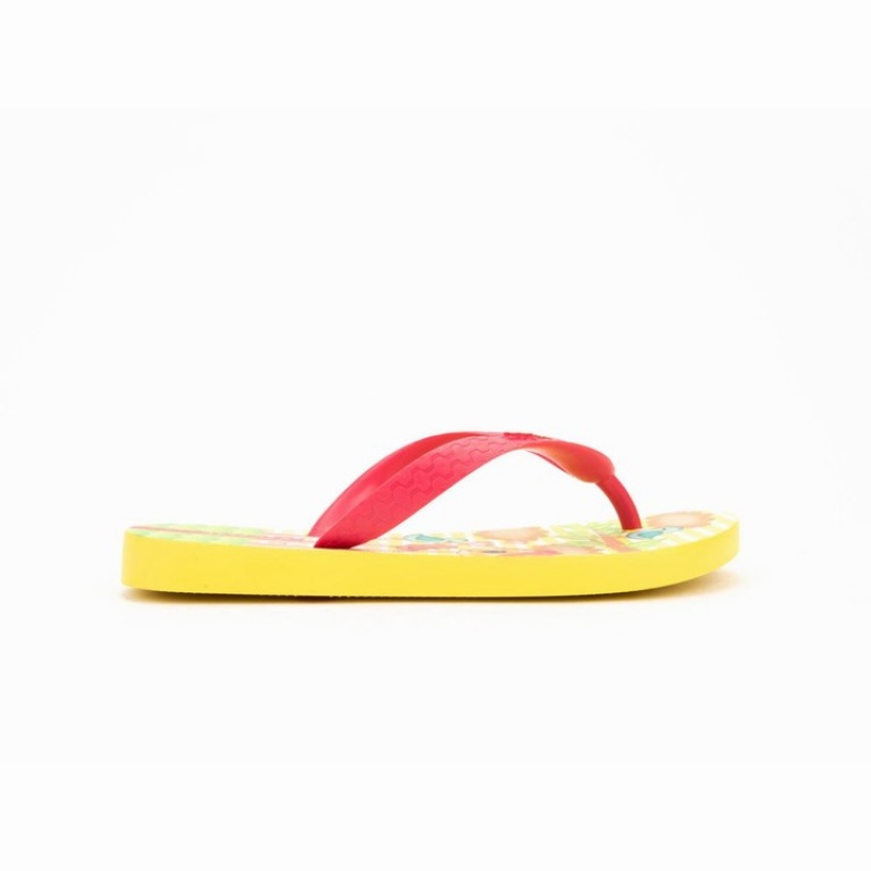 Yellow / Pink Kids' Ipanema Fun V Flip Flops | DJZSQW-180